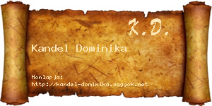 Kandel Dominika névjegykártya